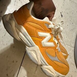 New Balance Bright Orange & Cream Lace-Up Sneaker